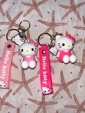Hello Kitty Pink and Hot Pink Keychain Duo - Kids Accessories